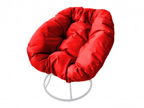 Кресло Пончик без ротанга красная подушка в Верхнеуральске - verhneuralsk.magazinmebel.ru | фото