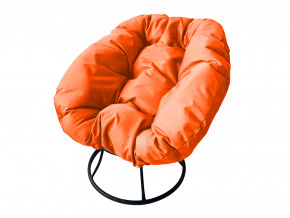 Кресло Пончик без ротанга оранжевая подушка в Верхнеуральске - verhneuralsk.magazinmebel.ru | фото