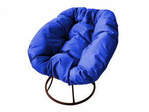Кресло Пончик без ротанга синяя подушка в Верхнеуральске - verhneuralsk.magazinmebel.ru | фото