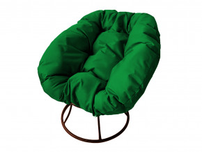 Кресло Пончик без ротанга зелёная подушка в Верхнеуральске - verhneuralsk.magazinmebel.ru | фото