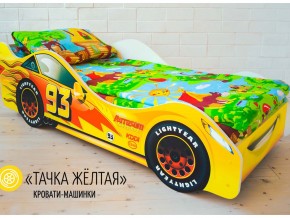 Кровать детская машина Тачка Желтая в Верхнеуральске - verhneuralsk.magazinmebel.ru | фото